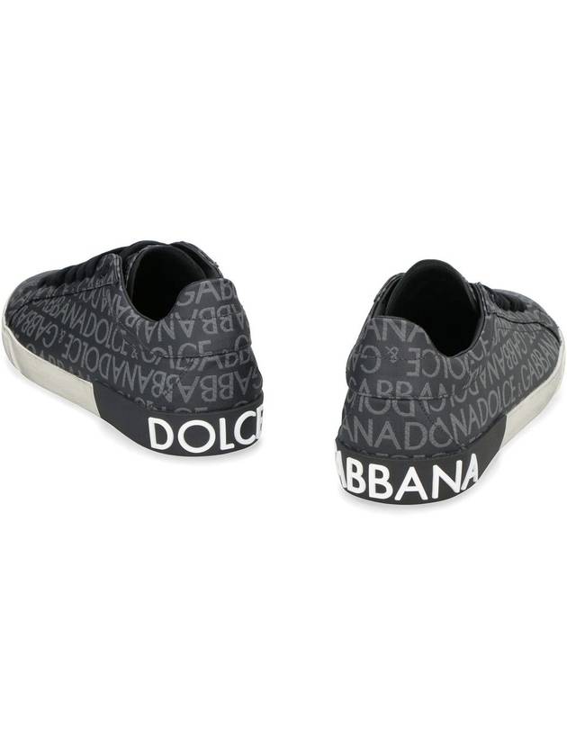 Portofino logo print low-top sneakers gray - DOLCE&GABBANA - BALAAN 5