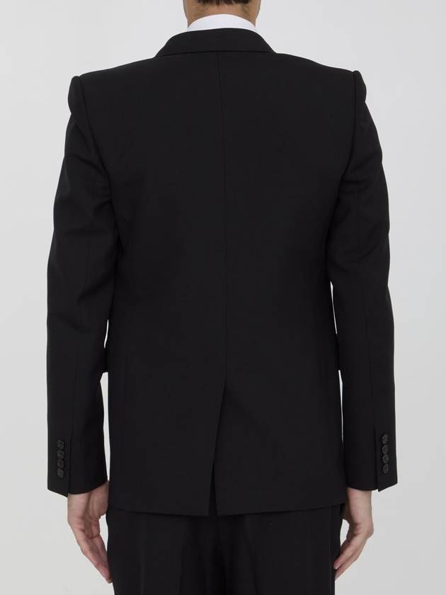 Wool Gabardine Jacket - SAINT LAURENT - BALAAN 4