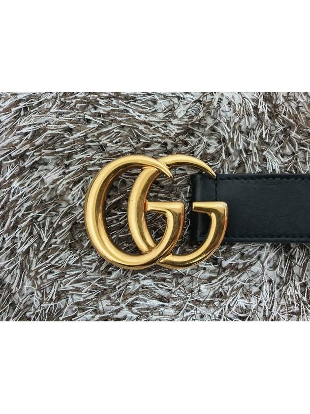 Marmont GG gold logo belt 85 - GUCCI - BALAAN 3