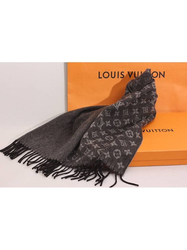 22SS Men's Logo Monogram Gradient Cashmere Wool Muffler Gray 75900 - LOUIS VUITTON - BALAAN 6