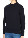 Center Back RWB Stripe Classic Loopback Crewneck Sweatshirt Navy - THOM BROWNE - BALAAN 4