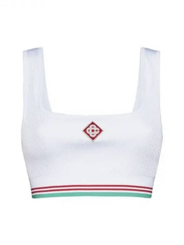 Logo Patch Rib Knit Tank Top 270120 - CASABLANCA - BALAAN 1