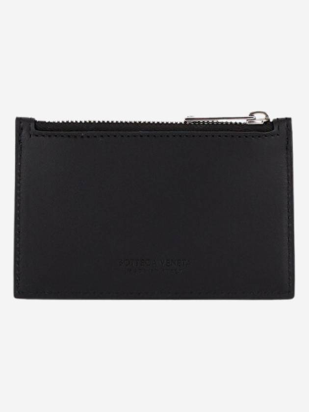 Intrecciato Zipped Card Case Black - BOTTEGA VENETA - BALAAN 3