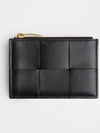 Intrecciato Zipper Card Wallet Black - BOTTEGA VENETA - BALAAN 2