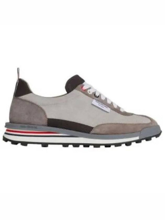 Suede Tech Runner Low Top Sneakers Grey - THOM BROWNE - BALAAN 2