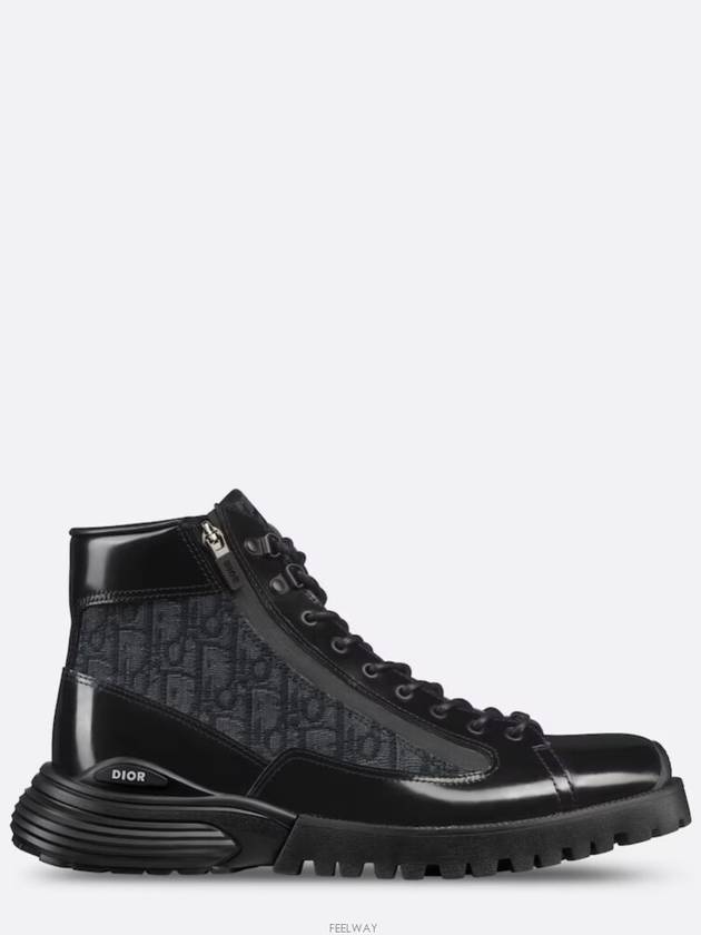 Combat Oblique Ankle Boots Black - DIOR - BALAAN 3