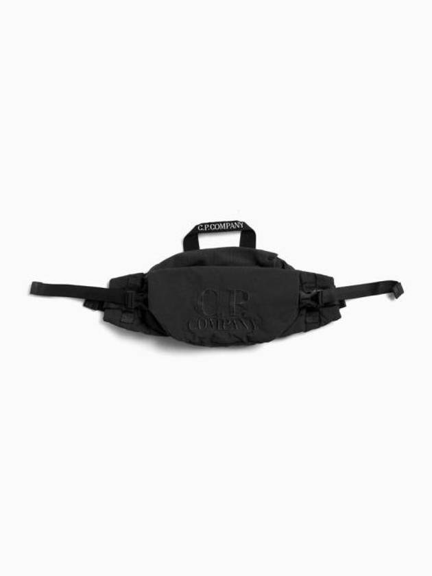 Plain Paper Touch Logo Waist Belt Bag Black - CP COMPANY - BALAAN 1