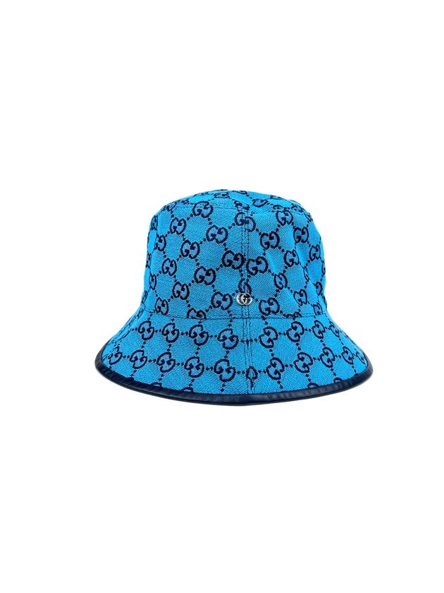 GG Monogram Canvas Bucket Hat Blue - GUCCI - BALAAN 1