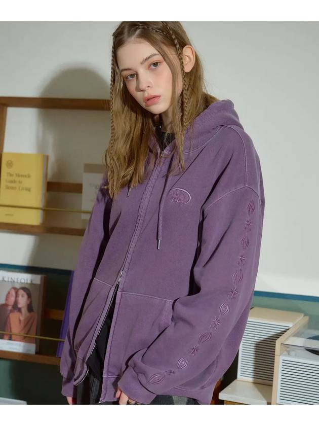 2 Way Sleeve Star Pigment Hooded Zip Up Iris Purple - CPGN STUDIO - BALAAN 4