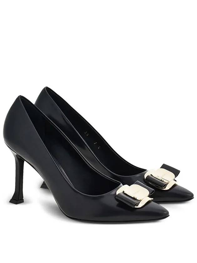 New Vara Plate Pumps Heel Black - SALVATORE FERRAGAMO - BALAAN 2