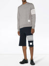 4 Bar Loopback Jersey Sweatshirt Light Grey - THOM BROWNE - BALAAN 5