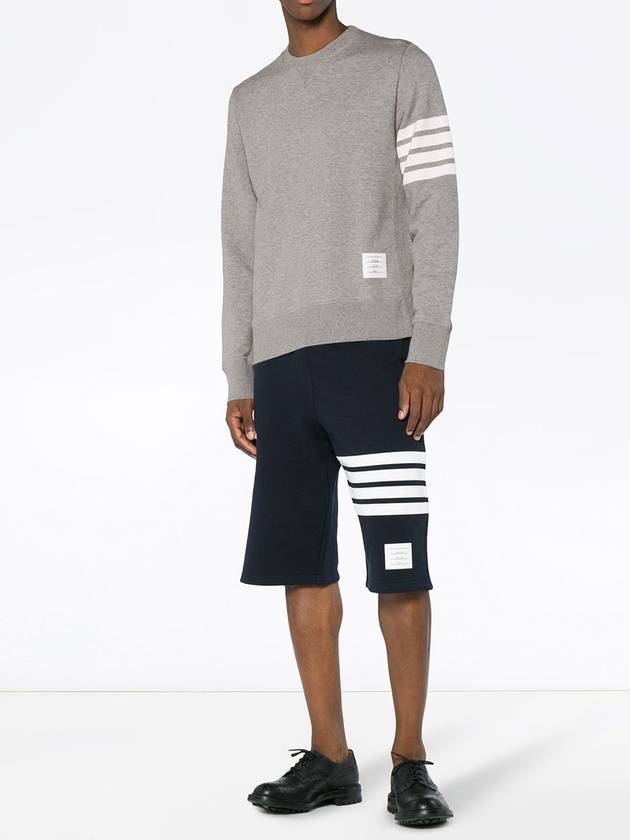 4 Bar Loopback Jersey Sweatshirt Light Grey - THOM BROWNE - BALAAN 5