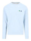 Double Monochrome Fox Head Patch Classic Sweatshirt Light Blue - MAISON KITSUNE - BALAAN 2