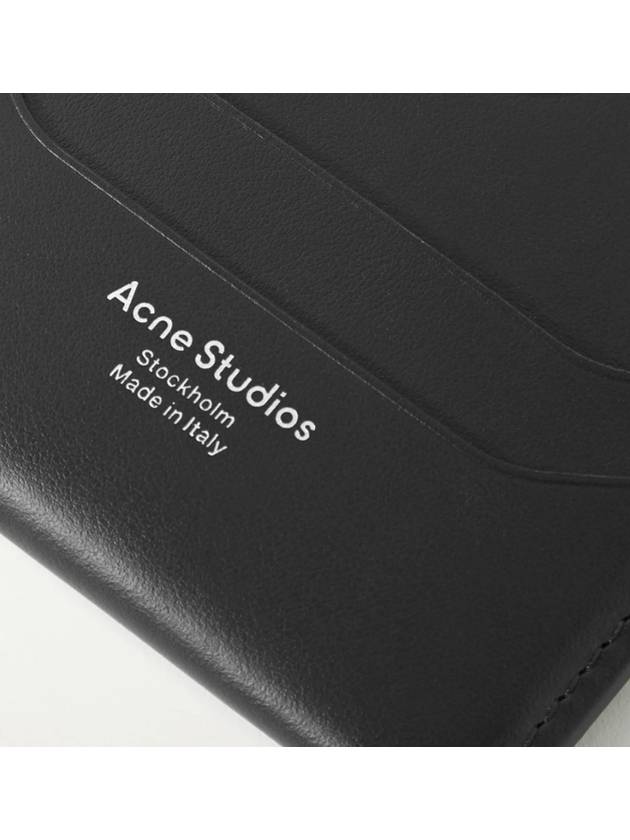 Silver Logo Card Wallet Black - ACNE STUDIOS - BALAAN 7