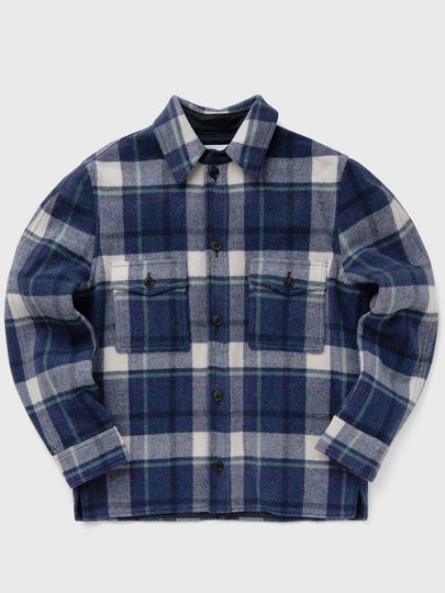 Kervon Check Shirt Jacket Faded Night - ISABEL MARANT - BALAAN 2