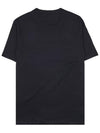 Embroidered Logo Crew Neck Cotton Short Sleeve T-Shirt Black - CP COMPANY - BALAAN 3