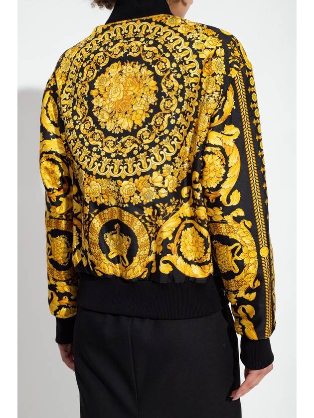 Barocco Print Silk Bomber Jacket 10061371A04236 - VERSACE - BALAAN 5