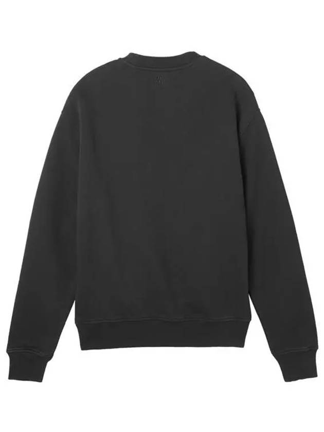 Small Heart Logo Sweatshirt Black - AMI - BALAAN 3