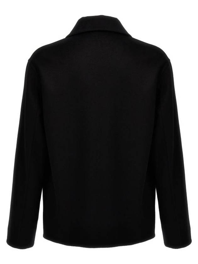 Anagram Embossed Workwear Wool Cashmere Blend Jacket Black - LOEWE - BALAAN 3