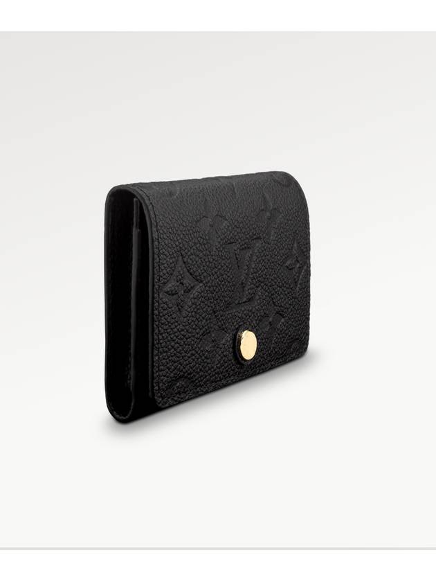 Monogram Embossed Leather Business Card Wallet Black - LOUIS VUITTON - BALAAN 3