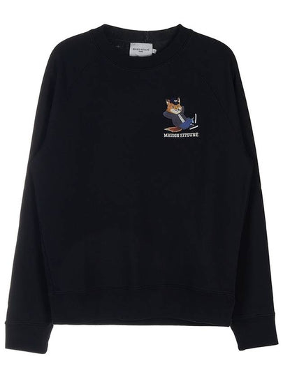 Dressed Fox Print Clean Sweatshirt Black - MAISON KITSUNE - BALAAN 2