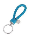 Intrecciato Leather Key Holder Blue - BOTTEGA VENETA - BALAAN 2