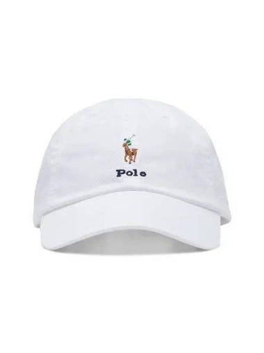 White Collection Twill Ball Cap - POLO RALPH LAUREN - BALAAN 1