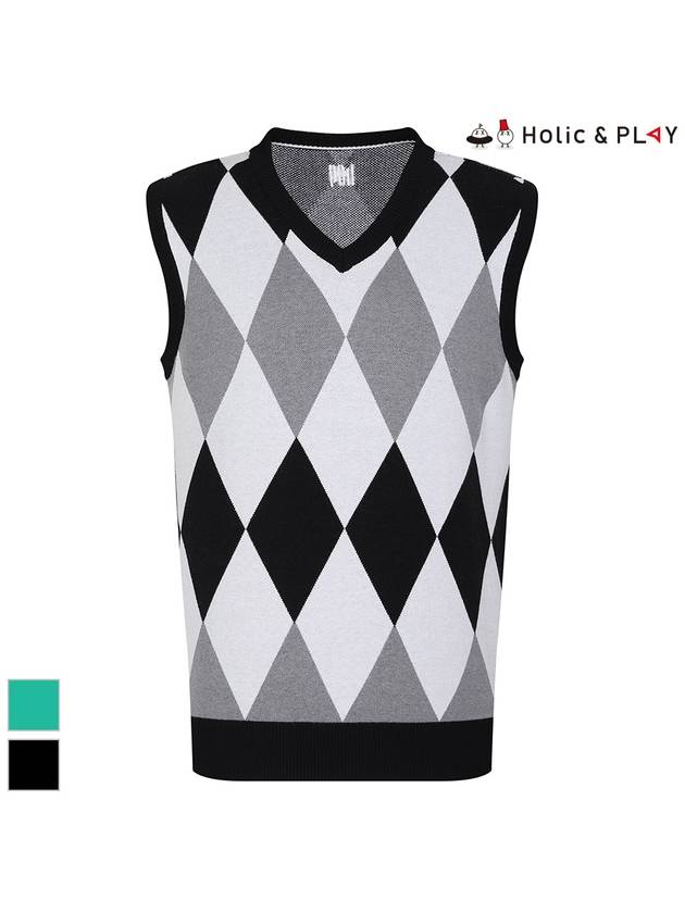 Argyle V-neck VestHE1MSV001 - HOLIC&PLAY - BALAAN 1