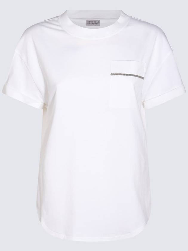 Brunello Cucinelli White Cotton T-Shirt - BRUNELLO CUCINELLI - BALAAN 1