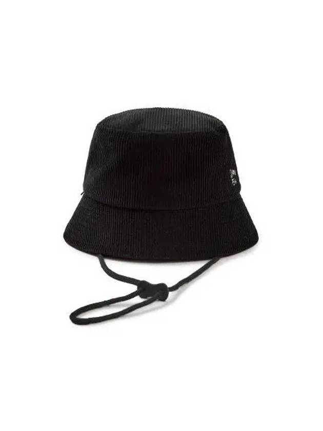 Corduroy Bucket Hat Black S23WUFHA62 - SNOW PEAK - BALAAN 1