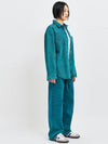 Women's Oversized Soju Denim Shirt Set Green - C WEAR BY THE GENIUS - BALAAN 3