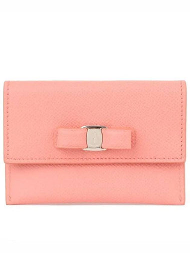 Vara Bow Card Wallet Coral - SALVATORE FERRAGAMO - BALAAN 1