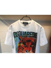 Tiger Print Cotton Short Sleeve T-Shirt White - DSQUARED2 - BALAAN 4