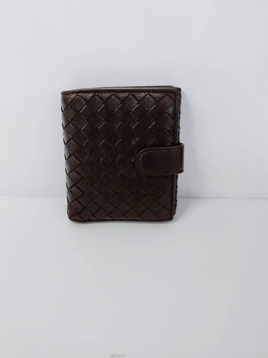 Used luxury goods DHLUX Intrecciato brown snap ring wallet - BOTTEGA VENETA - BALAAN 1