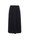 Women's Cotton Pleated Skirt Black - BALENCIAGA - BALAAN.