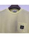 Kids Logo Patch Pocket Short Sleeve T Shirt 10 12 Lemon 781620347 V0031 - STONE ISLAND - BALAAN 4