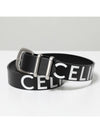 Logo Print Large Western Calfskin Belt Black - CELINE - BALAAN 5