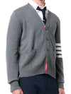 Milano Stitch 4-Bar Cardigan Medium Grey - THOM BROWNE - BALAAN 3