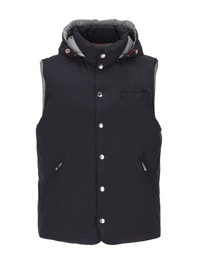 Hooded Padded Vest Navy - BRUNELLO CUCINELLI - BALAAN 2