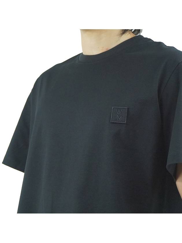 Gradient Embossed Back Logo Short Sleeve T-Shirt Black - WOOYOUNGMI - BALAAN 6