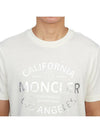 Metallic Logo Short Sleeve T-Shirt White - MONCLER - BALAAN 6