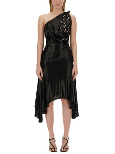 Marine Serre Draped Dress In Regenerated Jersey - MARINE SERRE - BALAAN 1