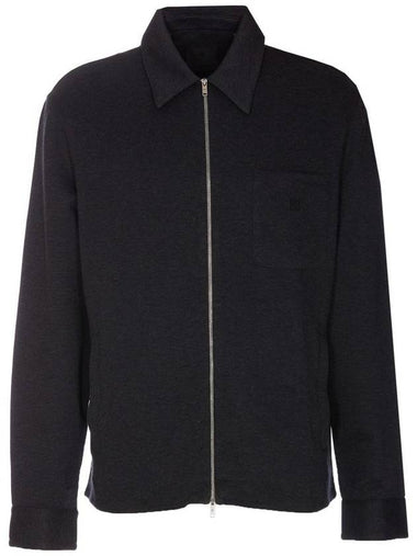 Mini 4G Detail Zipper Long Sleeve Shirt Graphite - GIVENCHY - BALAAN 1