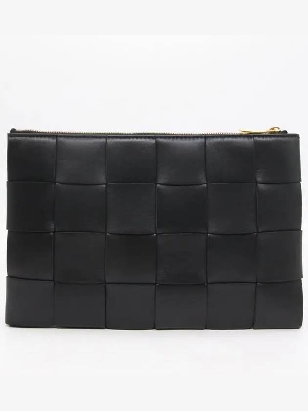 Intrecciato Cassette Clutch Bag Black - BOTTEGA VENETA - BALAAN 3