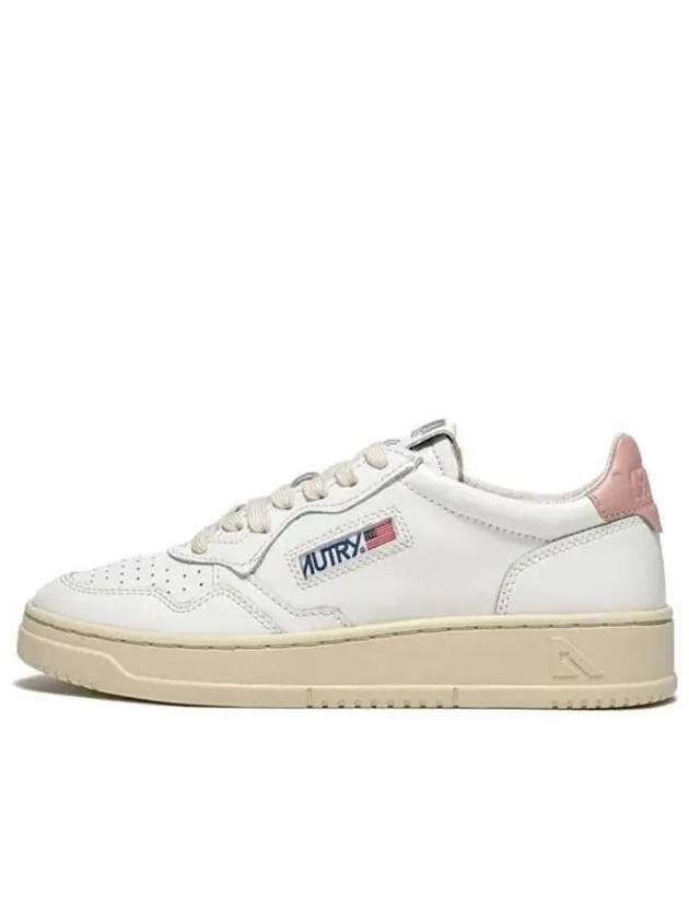 Medalist Pink Tab Leather Low Top Sneakers White - AUTRY - BALAAN 2