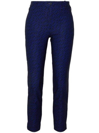 Women's Pia Print Straight Pants Navy - J.LINDEBERG - BALAAN 2