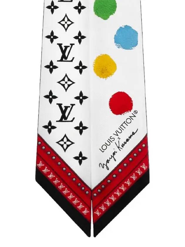 Painted Dot Monogram BB Scarf White - LOUIS VUITTON - BALAAN 4