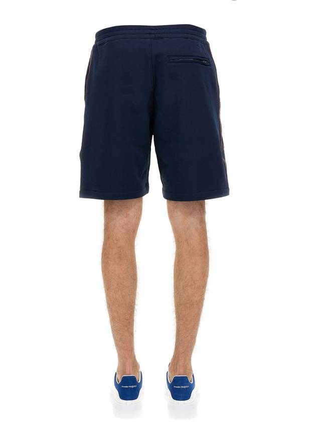 Men's Selvage Logo Tape Shorts Blue - ALEXANDER MCQUEEN - BALAAN 5