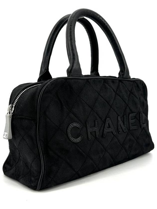 Fabric Bowling Bag Tote Boston - CHANEL - BALAAN 3