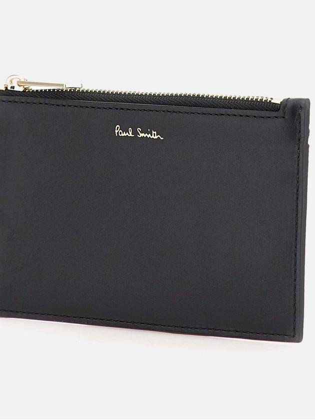 Zipper Card Wallet Black - PAUL SMITH - BALAAN 4